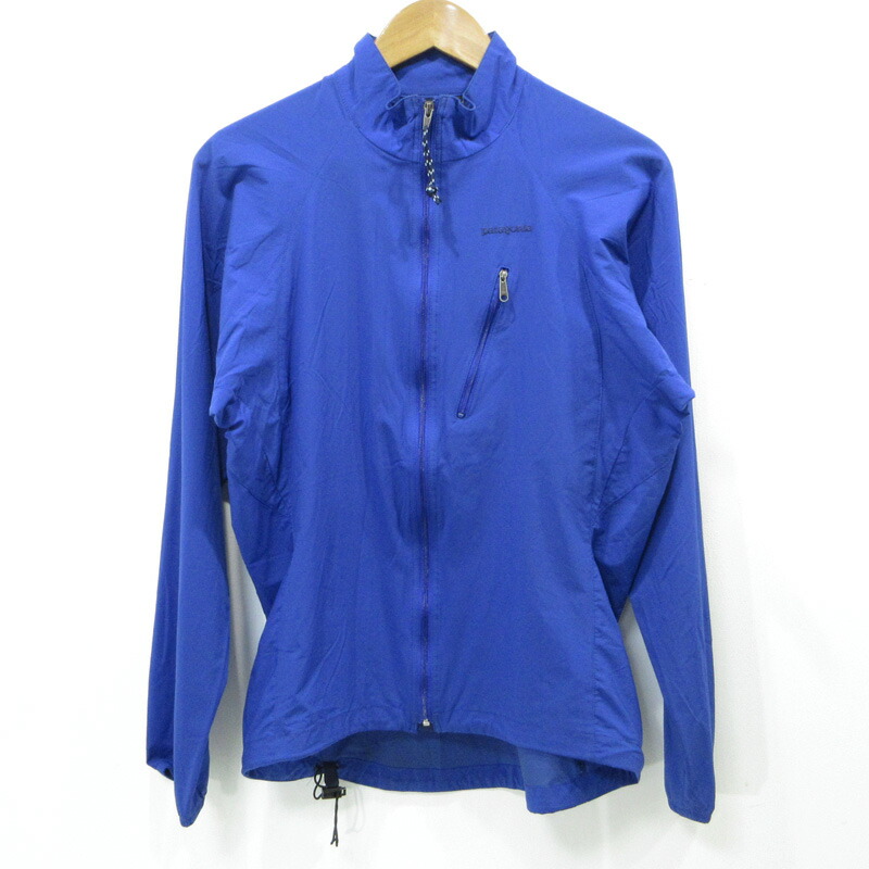 【中古】patagonia | パタゴニア STRETCH VELOCITY JACKET ストレッチベロシティジャケット ロゴタイプ刺しゅうナイロン上衣 24105 青碧 大きさ：S【三重中央局】