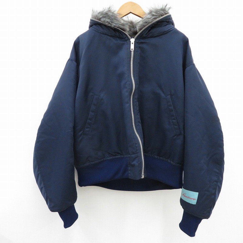 【中古】SUPERTRAMP | スーパートランプ FOX HOODED BOMBER JACKET その他アウター ネイビー【瀬戸大橋店】
