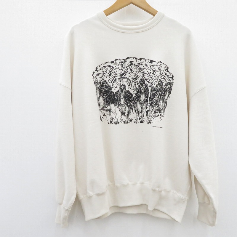 【中古】COOTIE | クーティー ×Magical Design/Print Sweat Crew 流汗 CTE-24A336 象牙色 大きさ：S【瀬戸大橋店】