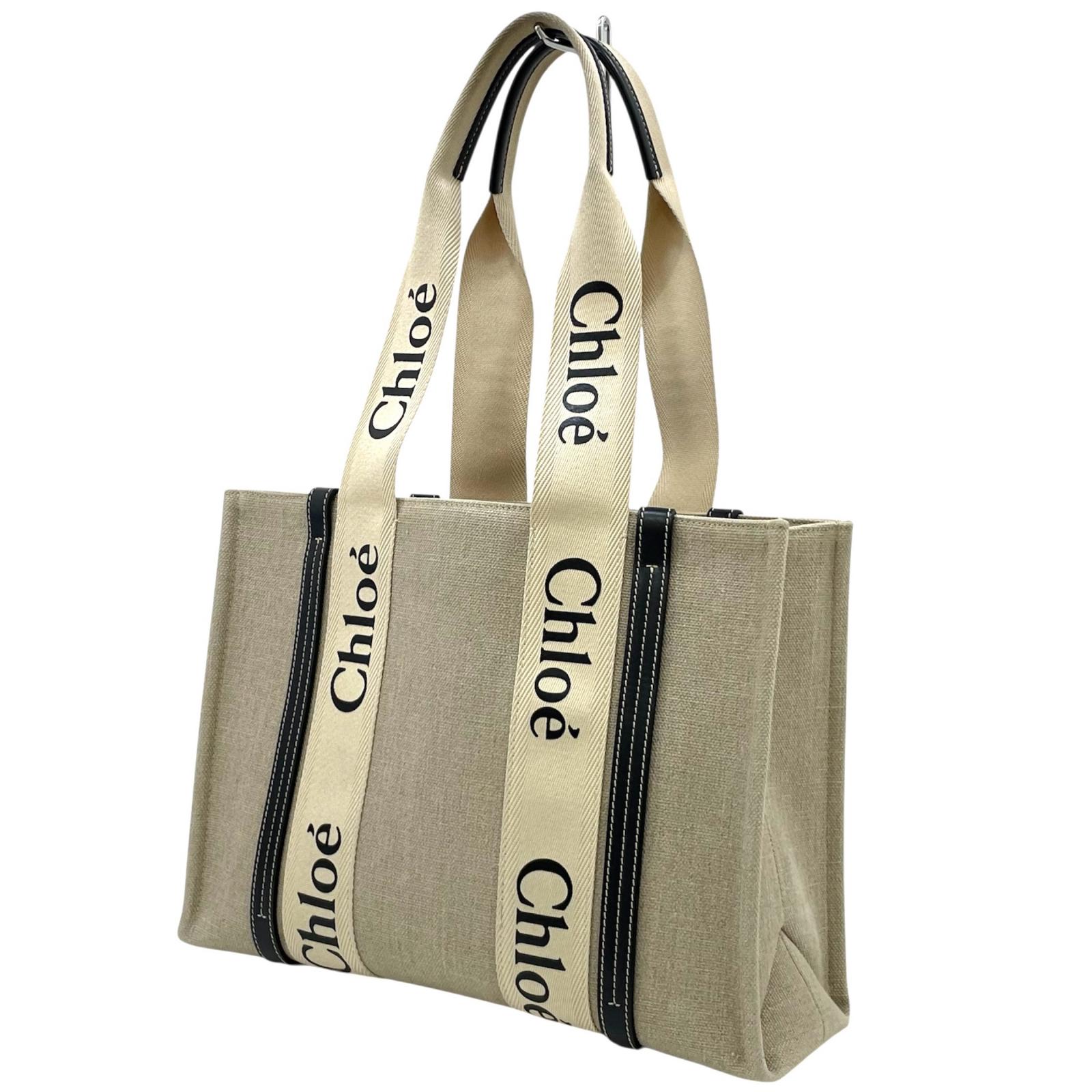 【中古】Chloe | クロエ ウッディ ミディアム トートバッグ ベージュ【尾張小牧店】