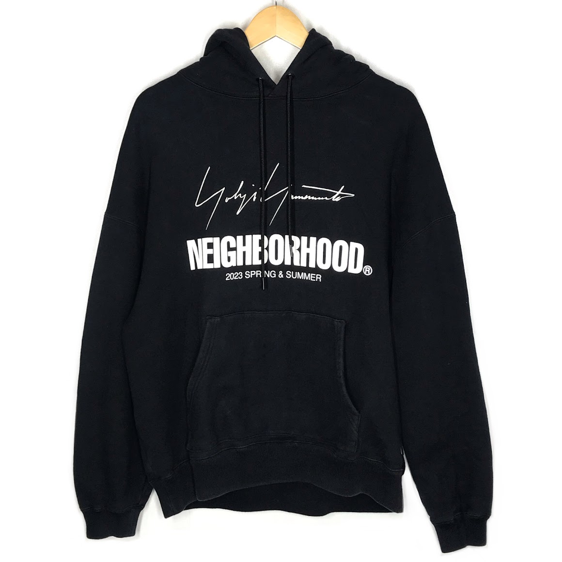 【中古】NEIGHBORHOOD | ネイバーフッド YOHJI YAMAMOTO YN. HOODED LS CO ティーシャツパーカー パーカー 222YAYYN-CSM01S 黒いこと 大いさ：L【倉吉店】
