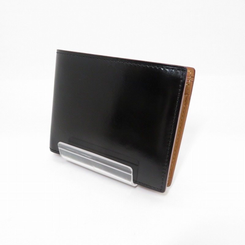 【中古】GANZO | ガンゾ コードバン 二つ折り財布 ブラック【瀬戸大橋店】|お宝市番館