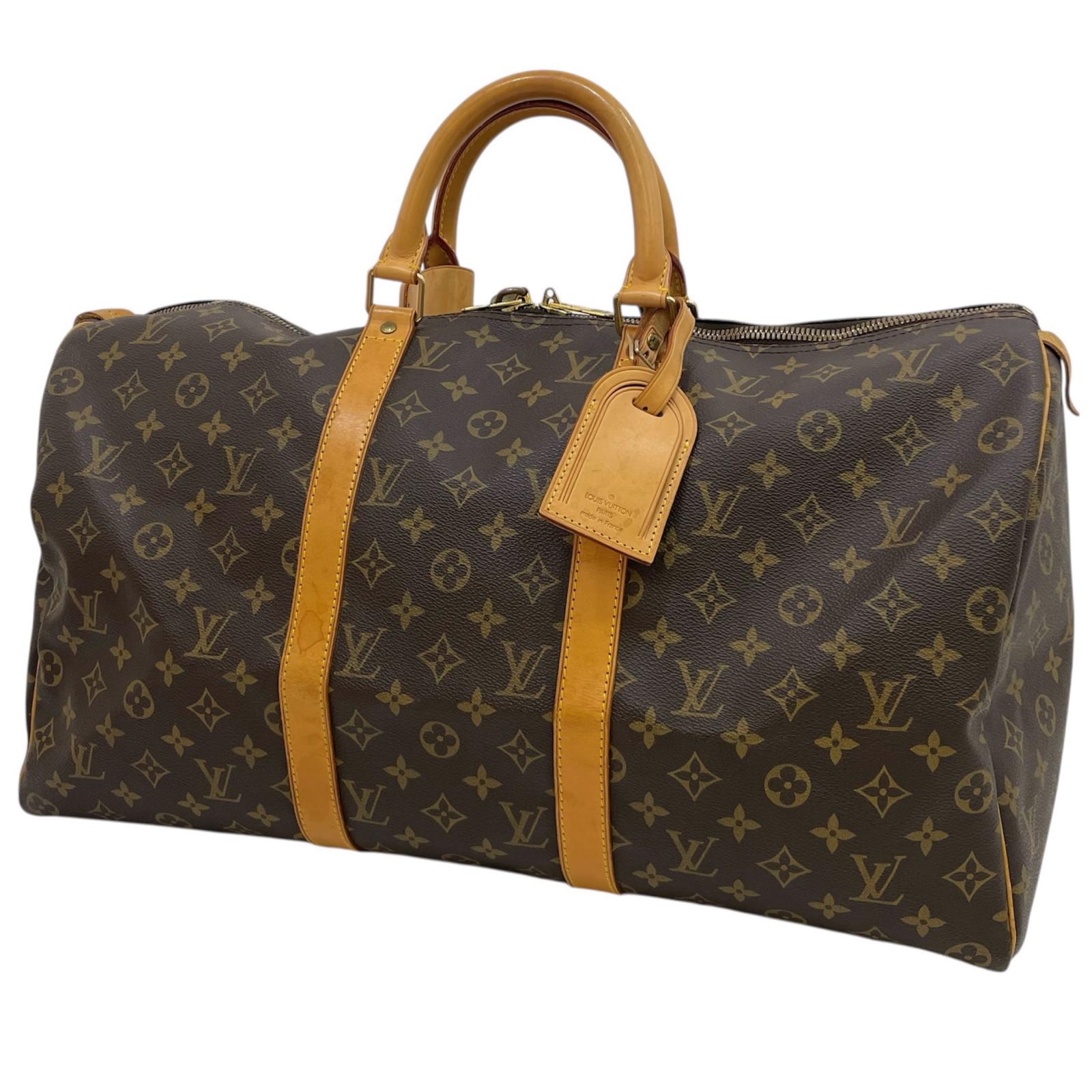 【中古】LOUIS VUITTON | ルイ・ヴィトン キーポル50 ボストンバッグ 旅行御徒面子 M41426 赤銅色【尾張小牧店】