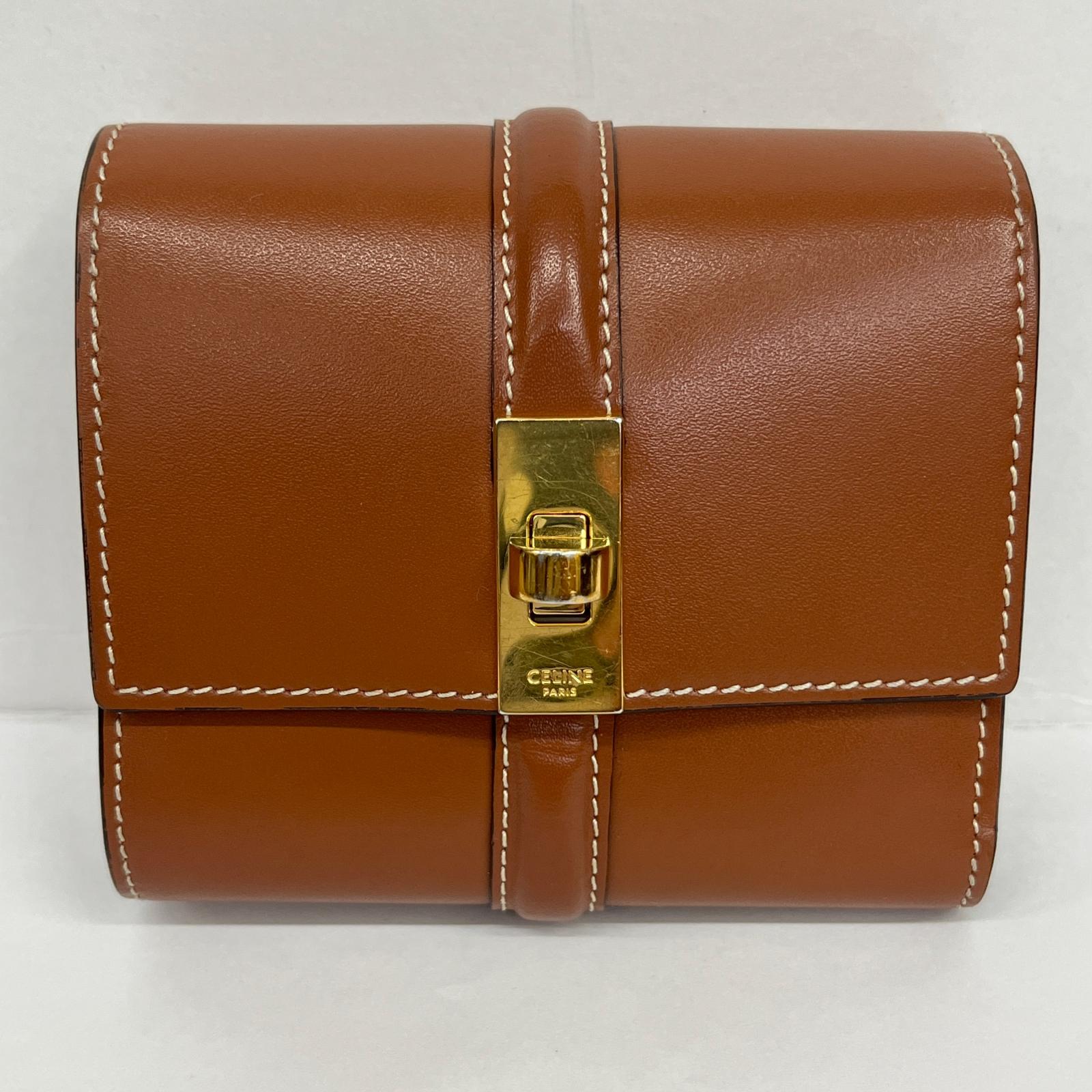 【中古】CELINE | セリーヌ スモール トリフォールド ウォレット 16 二つ折り紙入れ【加古川店】