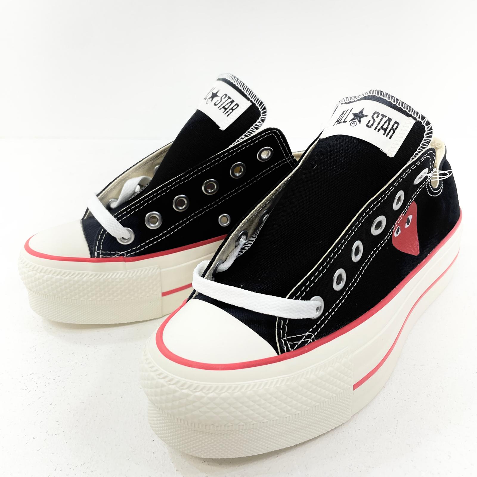 【中古】CONVERSE | コンバース スニーカー × PLAY COMME des GARCONS ALL STAR LIFTED OX スニーカー AZ-K125-001 ブラック 24.0cm【尾張小牧店】【専】