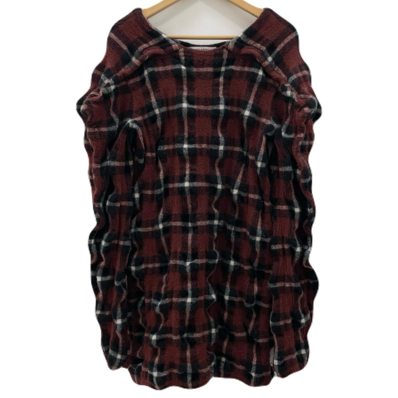 【中古】ISSEY MIYAKE | イッセイミヤケ 23AW　チェック柄ワンピース ブラウン×ブラック×ホワイト サイズ：M【尾張小牧店】