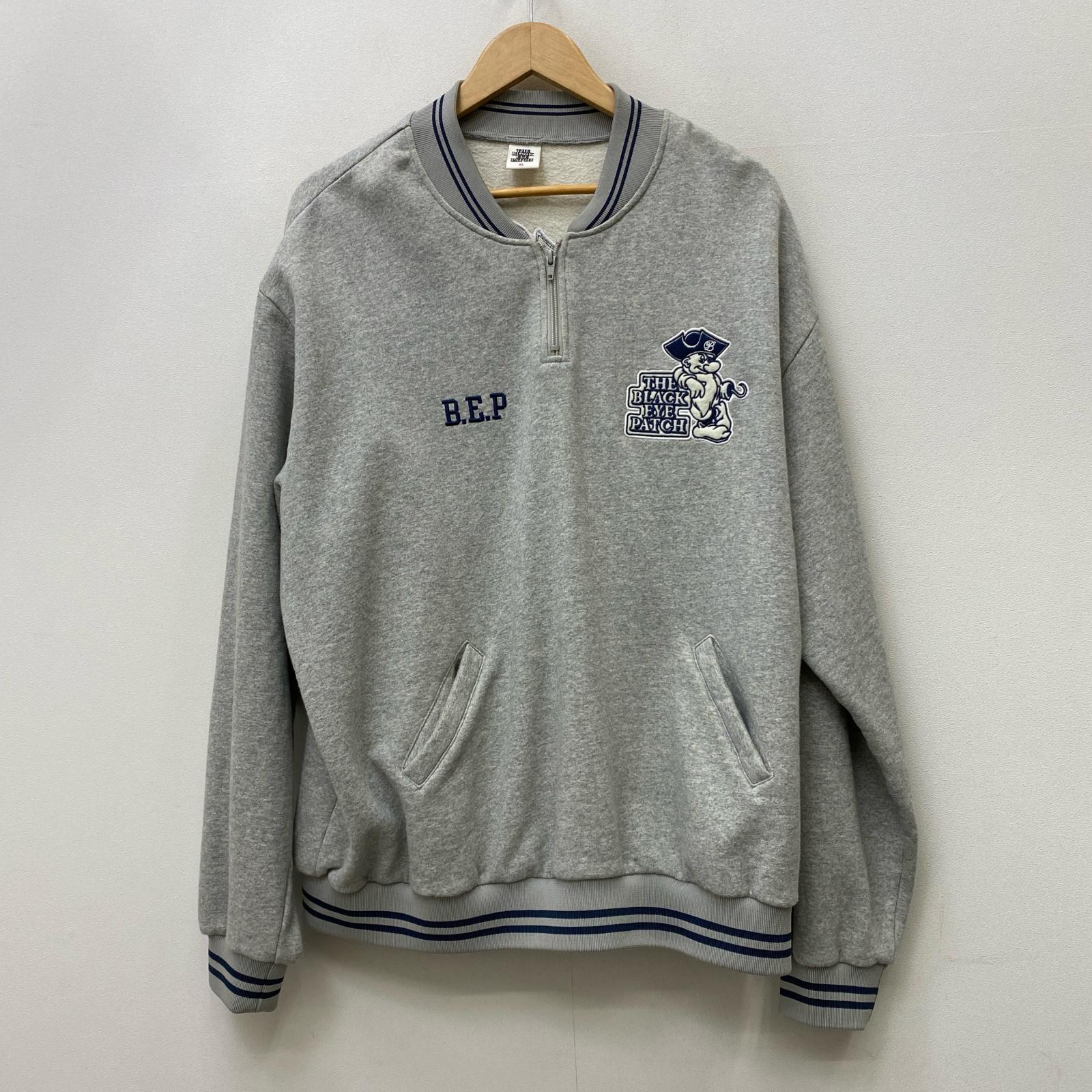 【中古】BlackEyePatch | ブラックアイパッチ OG Pirate Half Zip Sweat 流汗 薄墨色 大いさ：XL【加古川店】 トップス-メンズファッション-スウェット・トレーナー