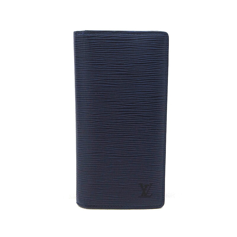 【中古】LOUIS VUITTON | ルイ・ヴィトン エピ ポルトフォイユブラザ 二つ折り長財布 M81371 ネイビー【三重本店】