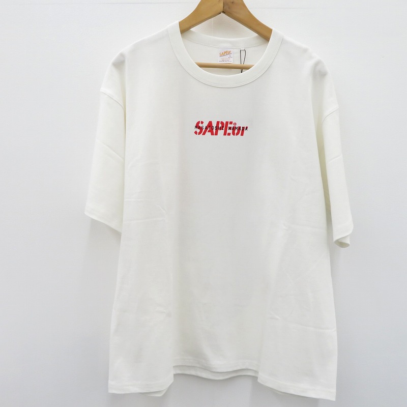 【中古】SAPEur | サプール MASATOSHI HAMADA S/S Tee 半袖Ｔシャツ A0022-115 白いこと 大きさ：L【瀬戸大橋店】