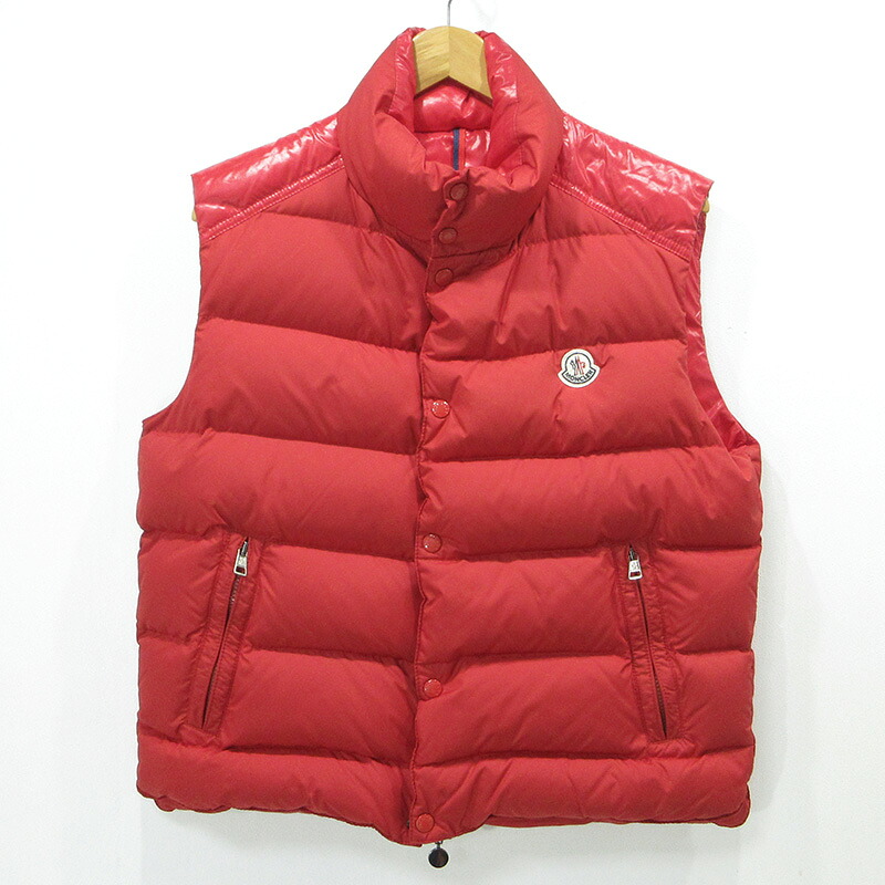 【中古】MONCLER | モンクレール CHEVAL ロゴワッペンダウンベスト 112-091-43301-05 レッド サイズ：3【三重本店】