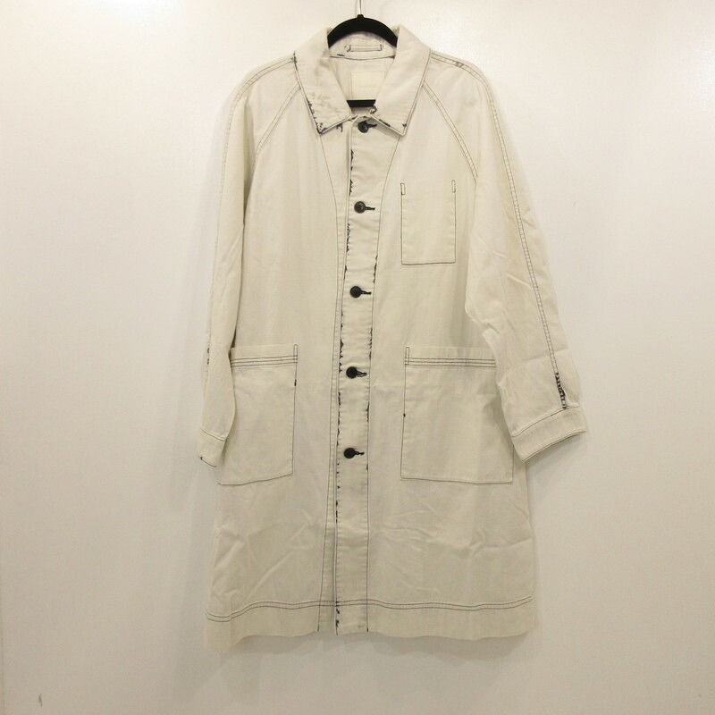 【中古】71MICHAEL ミシェル 8oz DENIM COAT その他アウター MC251H010-H ホワイト サイズ:2【姫路東店】|お宝市番館