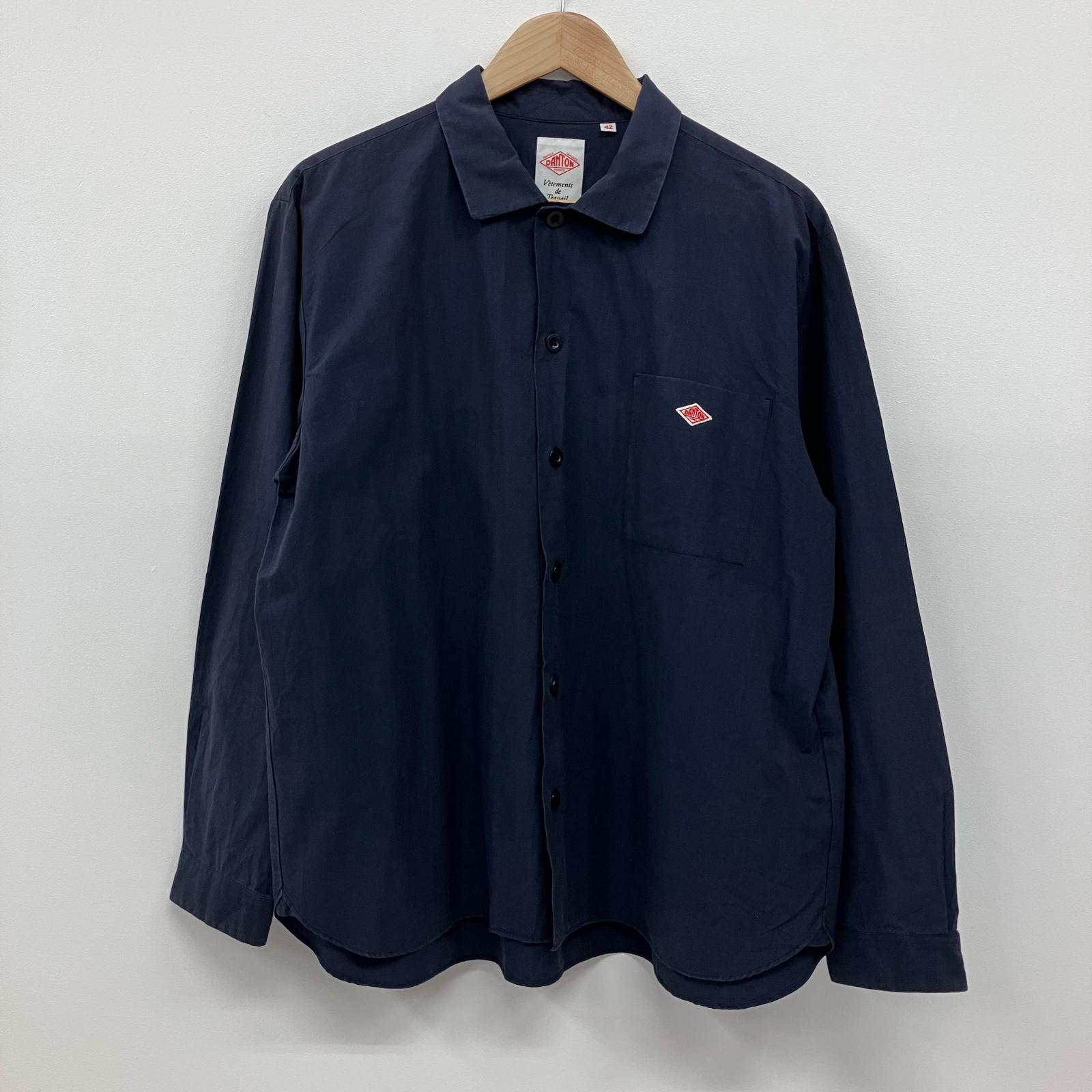 【中古】Danton | ダントン 長袖シャツ JD-3628 ネイビー サイズ：42【イオン広店】