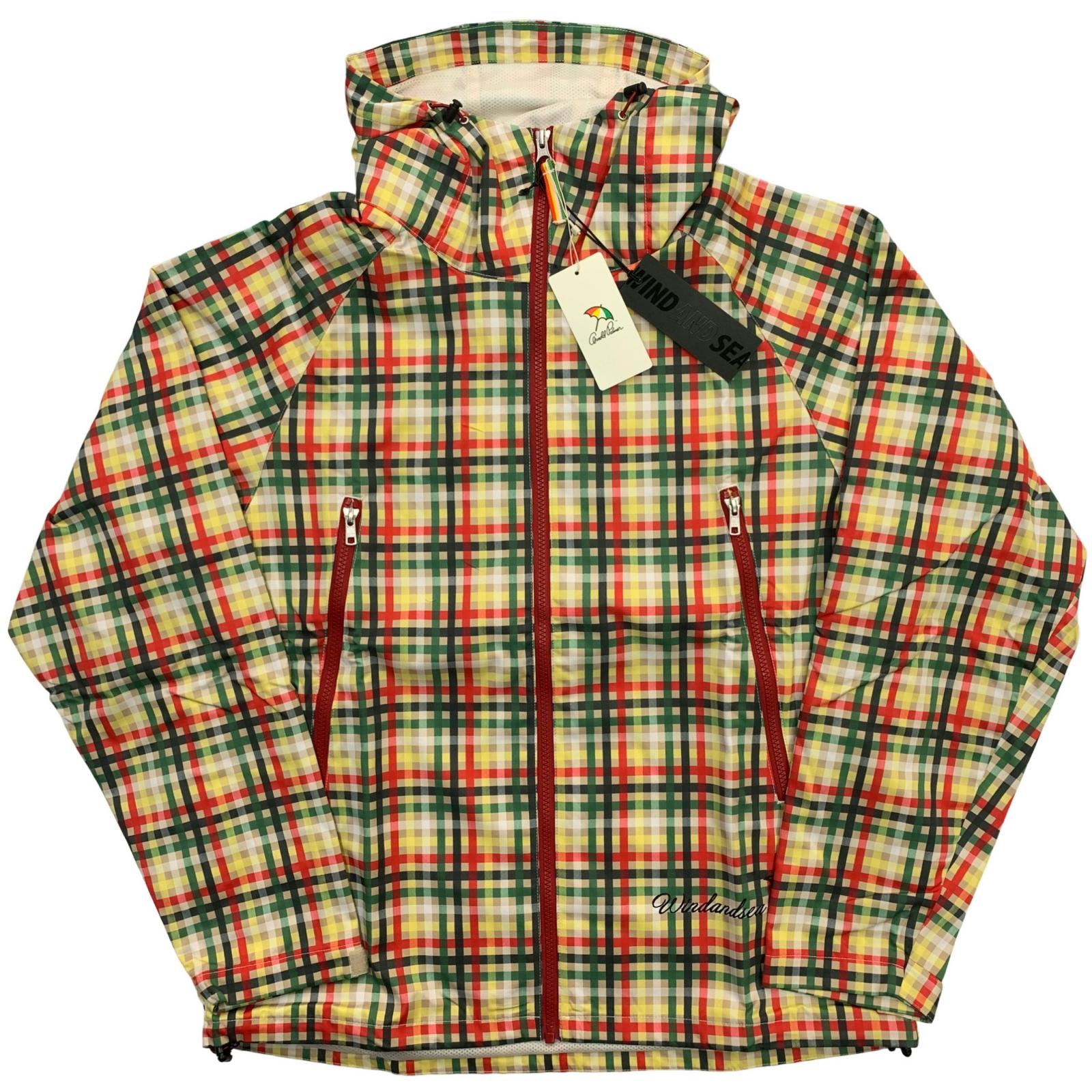 【中古】WIND AND SEA | ウィンダンシーウインダンシー ARNOLD PALMER × WDS AP Check Nylon Jacket ナイロン上衣 WDS-C-ARP-24-Q4-01 大いさ：L【瀬戸大橋店】