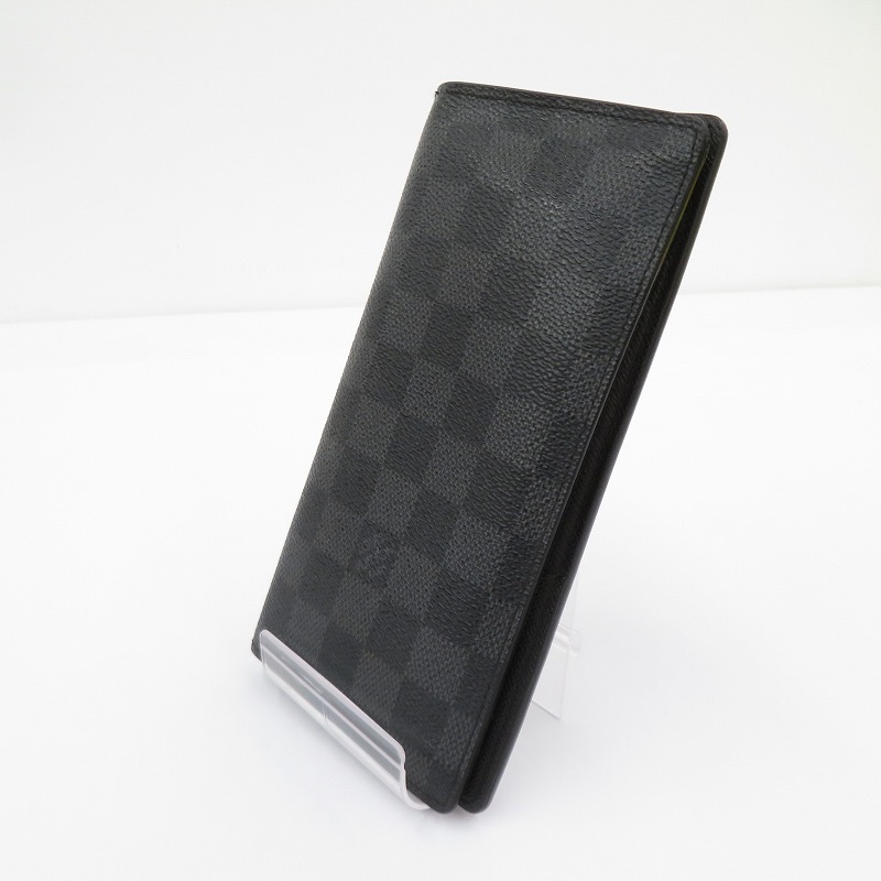 【中古】LOUIS VUITTON | ルイ・ヴィトン ダミエ グラフィット ポルトフォイユ・ブラザ 長財布 N62665 ブラック【瀬戸大橋店】 14,058円