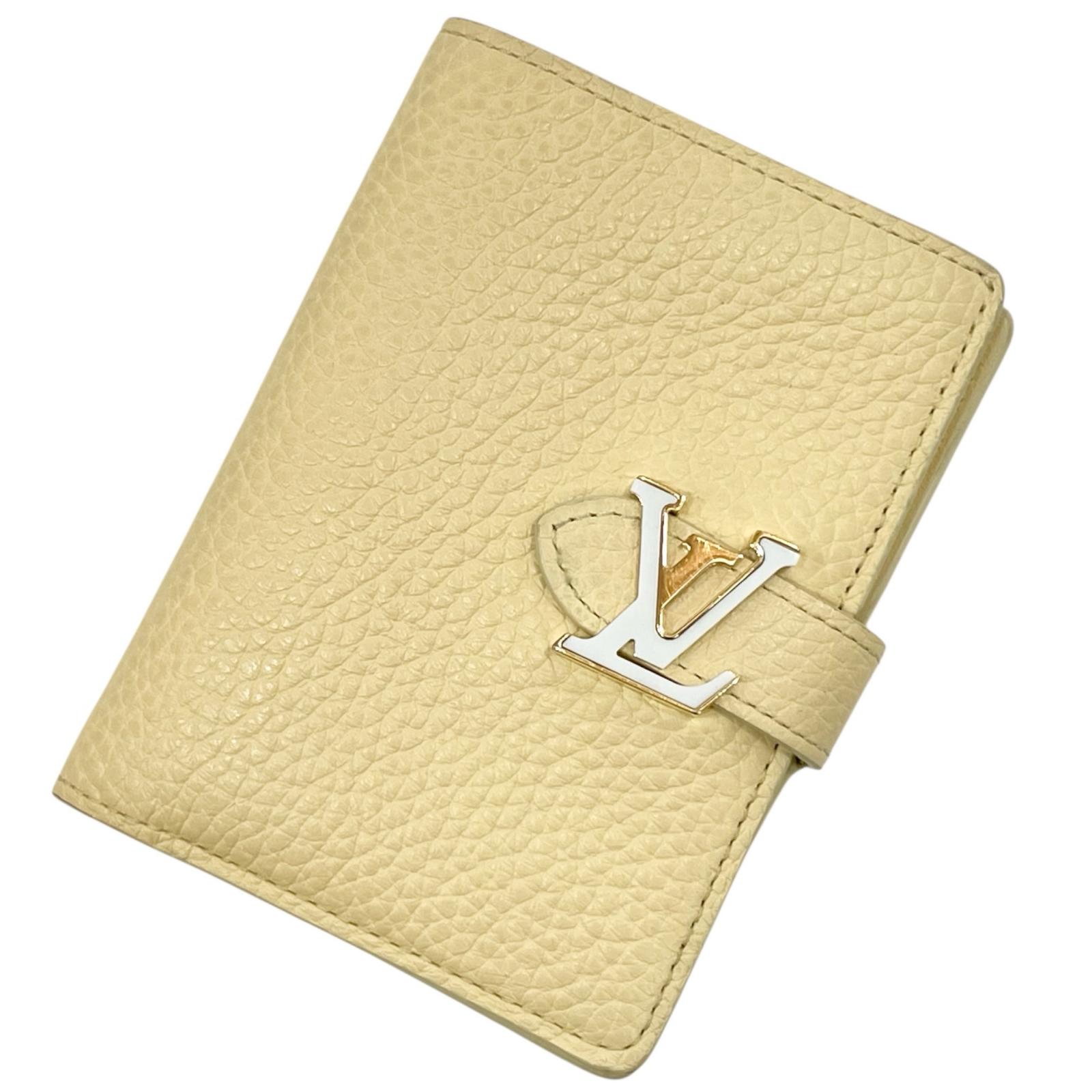 【中古】LOUIS VUITTON | ルイ・ヴィトン ヴェルティカル ウォレット パウダーコンパクト トリヨン 二つ折り紙入れ M11975 黄色【尾張小牧店】