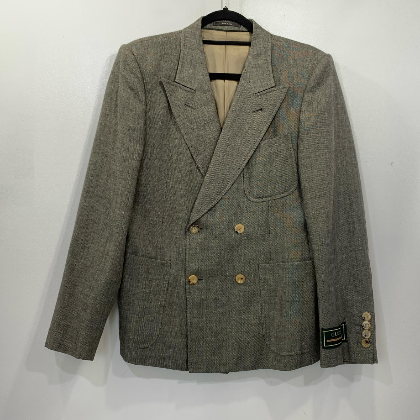 【中古】GUCCI | グッチ テーラードジャケット 707544 ZAIT2 国内置き目品 薄墨色 大きさ：48【姫路東店】
