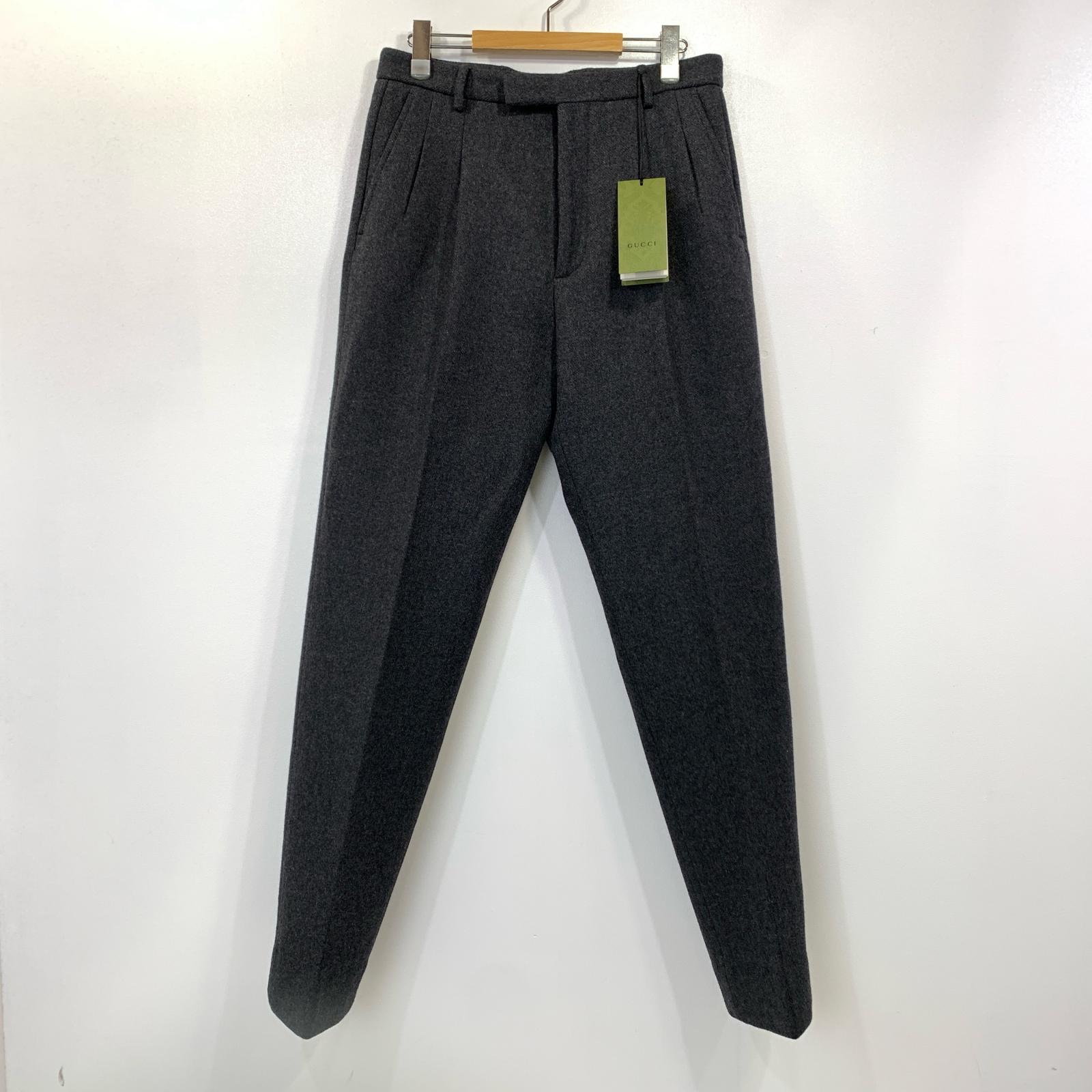 【中古】GUCCI | グッチ パンツ 727665 ZAK72 国内正規品 グレー サイズ：46【姫路東店】｜お宝市番館
