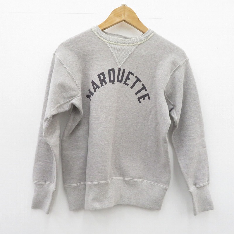 【中古】WARE HOUSE | ウェアハウス　ウエアハウス MARQUETTE 両V仕様 スウェット スウェット グレー サイズ：38【瀬戸大橋店】