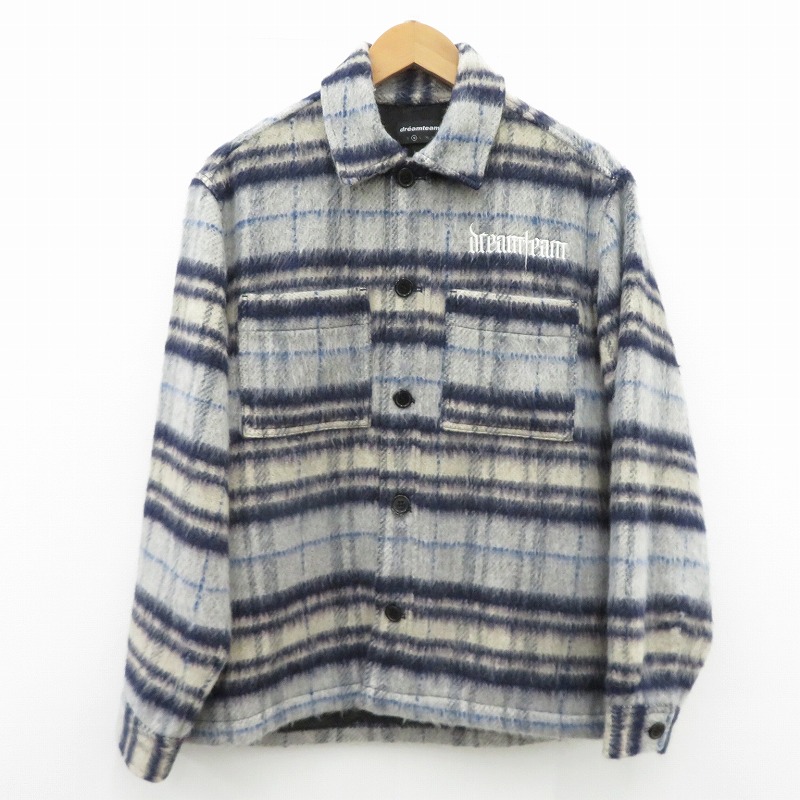 【中古】DREAMTEAM | 意気ごみ野球クラブ Arch Logo Mohair Flannel 余分の物アウター DT-805 薄墨色 大きさ：M【瀬戸大橋店】