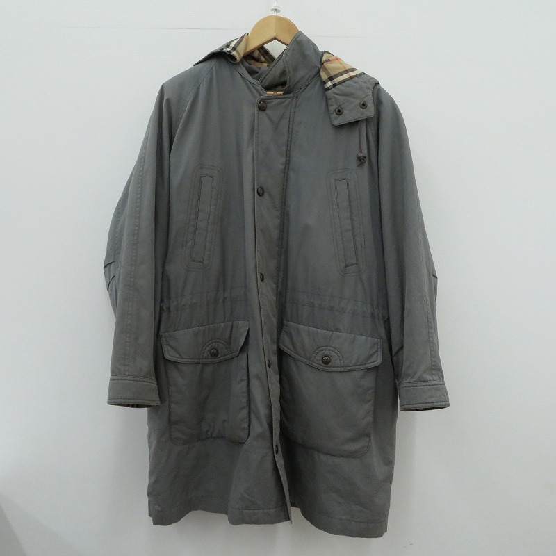 【中古】BURBERRY | バーバリー 厚地の外套 薄墨色 大きさ：L【瀬戸大橋店】