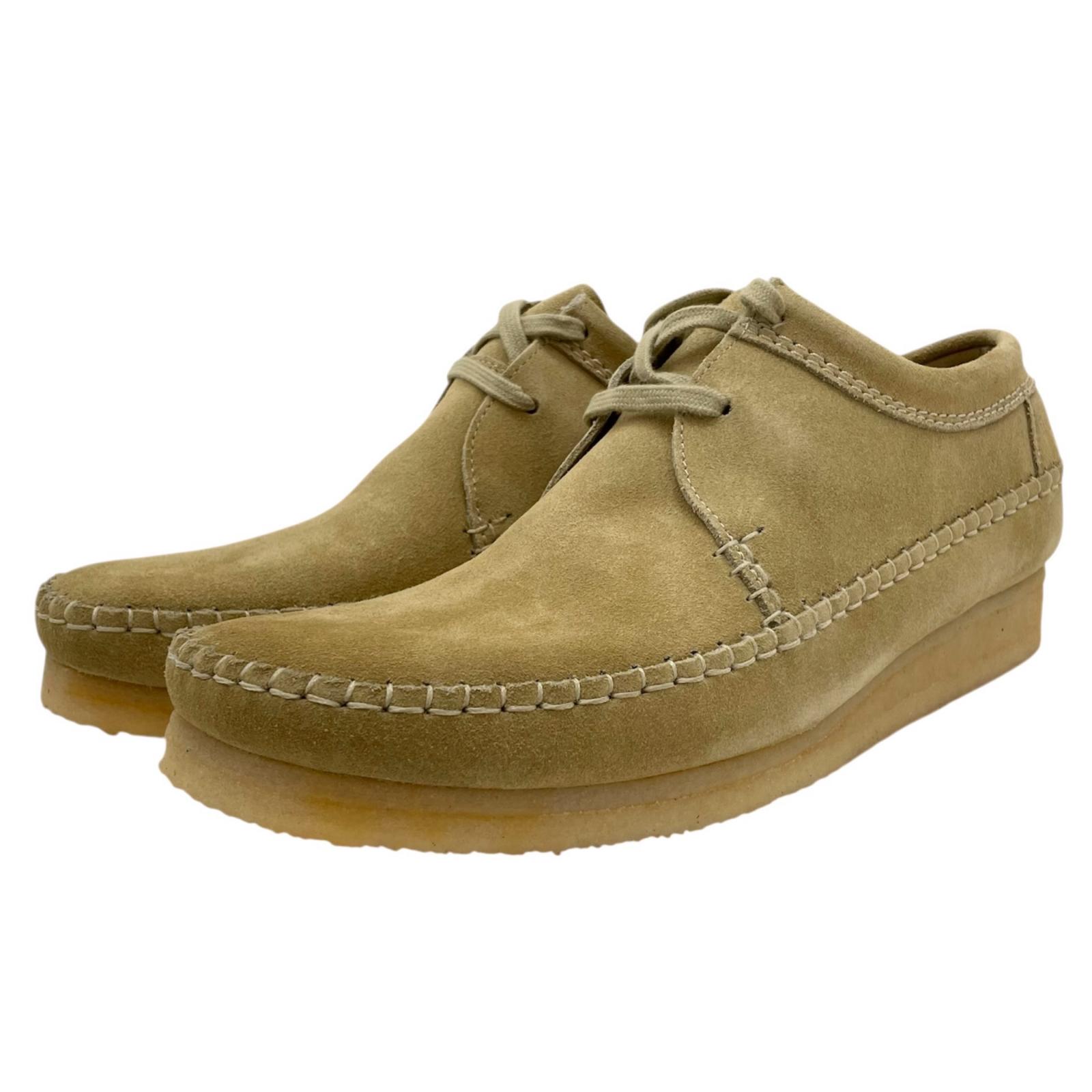 【中古】Clarks | クラークス Weaver モカシンシューズ ベージュ 27.5糎【尾張小牧店】