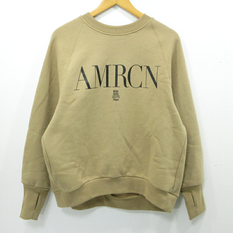 【中古】AMERICANA | アメリカーナ バックジップワイドプルオーバースウェット BRF-733A ブラウン【三重本店】