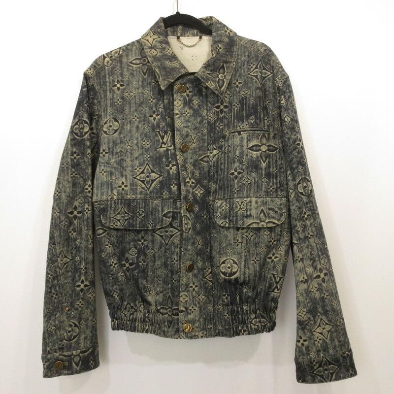 【中古】LOUIS VUITTON | ルイ・ヴィトン モノグラムテーラードデニムジャケット デニム RM2319 TC6 HOA02W 国内正規品 ブルー サイズ：48【姫路東店】