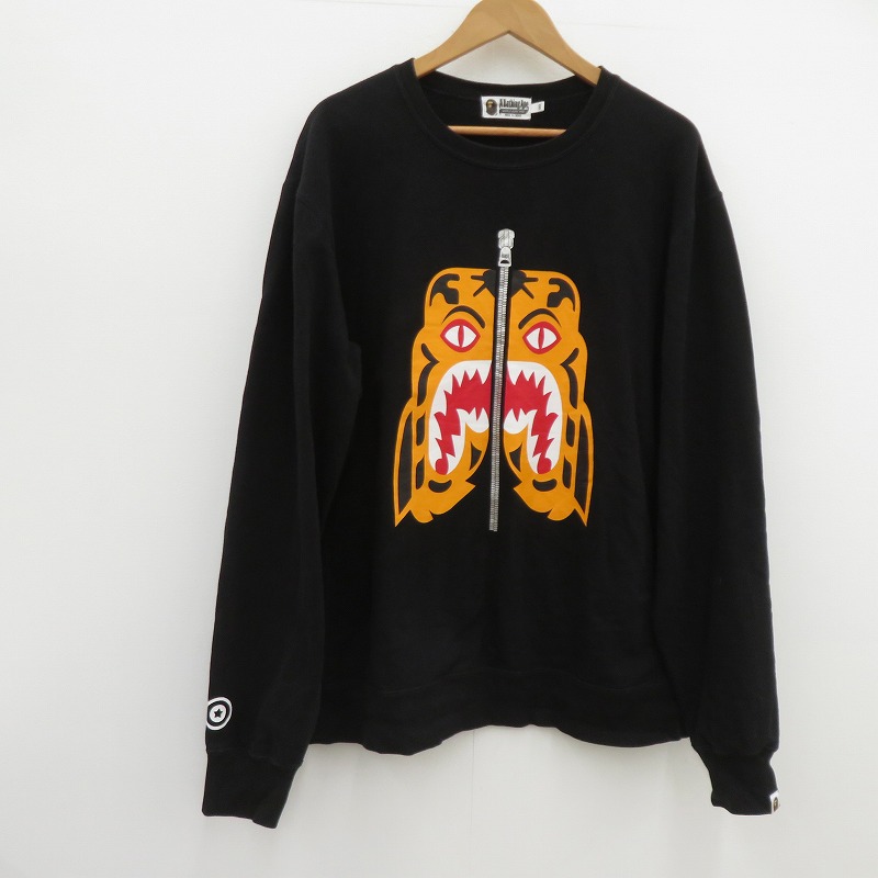 【中古】A BATHING APE | アベイシングエイプ タイガー スウェット 001SWI301019M サイズ：3XL ブラック【瀬戸大橋店】