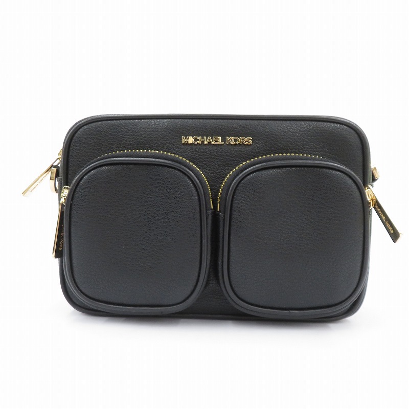 【中古】Michael Kors | マイケル教科課程 JET SET ITEM 差し交わす上半身 ショルダーバッグ 35S2GTTC6L 黒いこと【瀬戸大橋店】