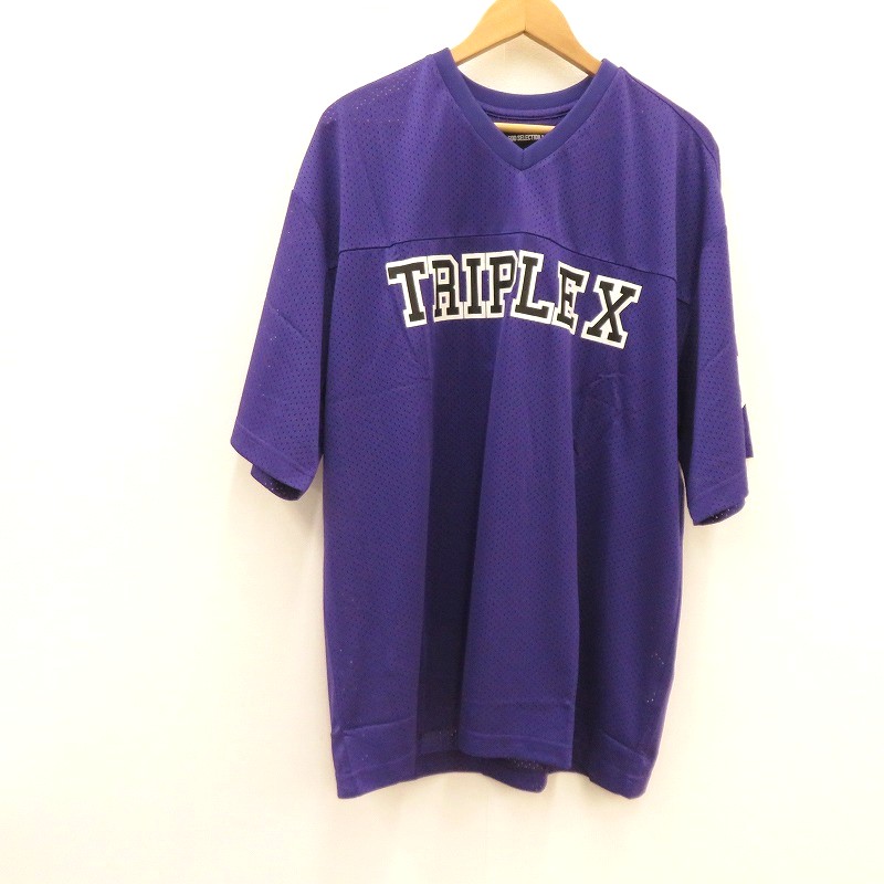 【中古】GOD SELECTION XXX | ゴッドセレクショントリプルエックス MESH SHORT SLEEVE SHIRT 競り合いプルオーバー 半袖Ｔシャツ GX-S25-CS-06 パープル 大きさ：XL【瀬戸大橋店】