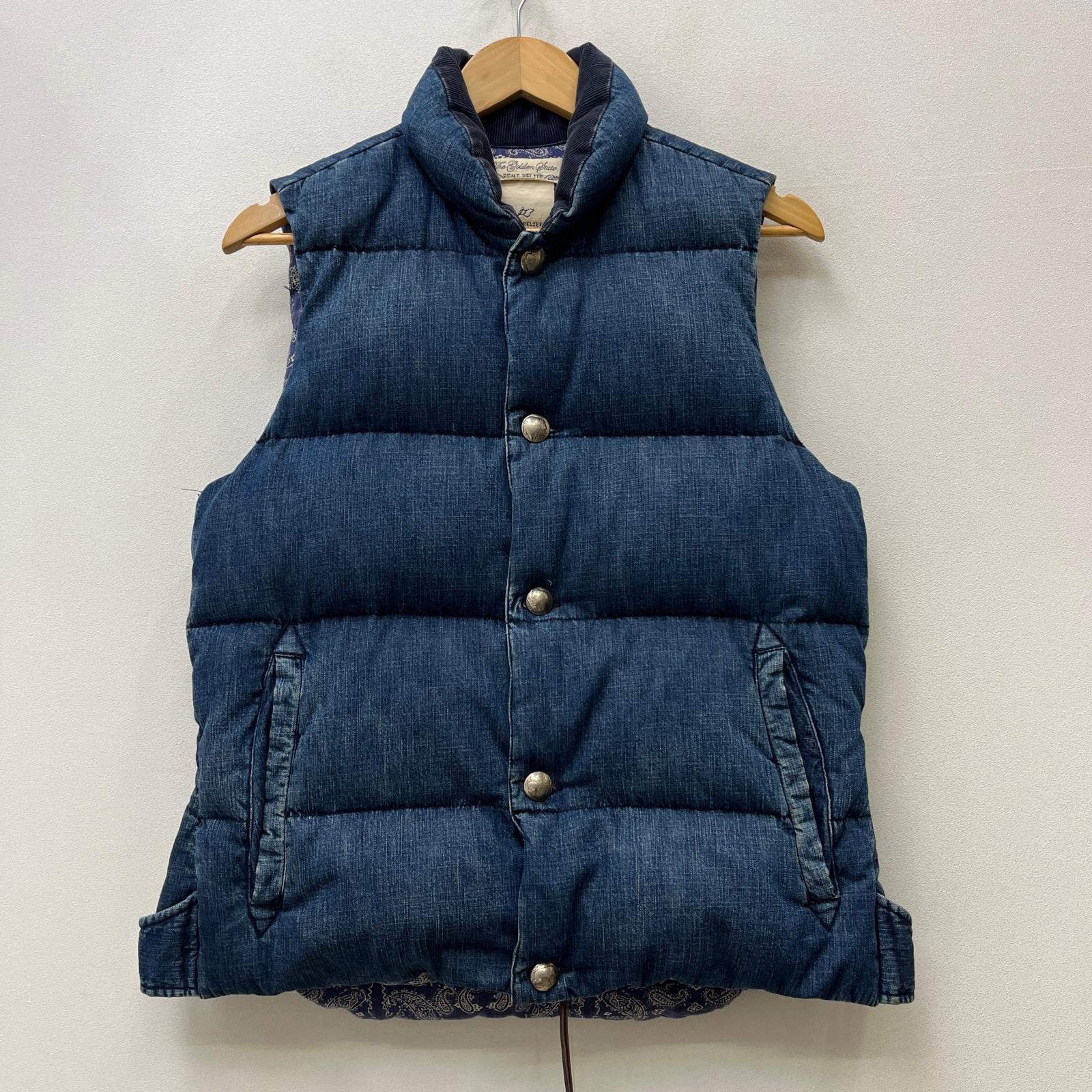 【中古】REMI RELIEF | レミレリーフ コンチョボタン ダウンベスト インディゴ サイズ：M【加古川店】