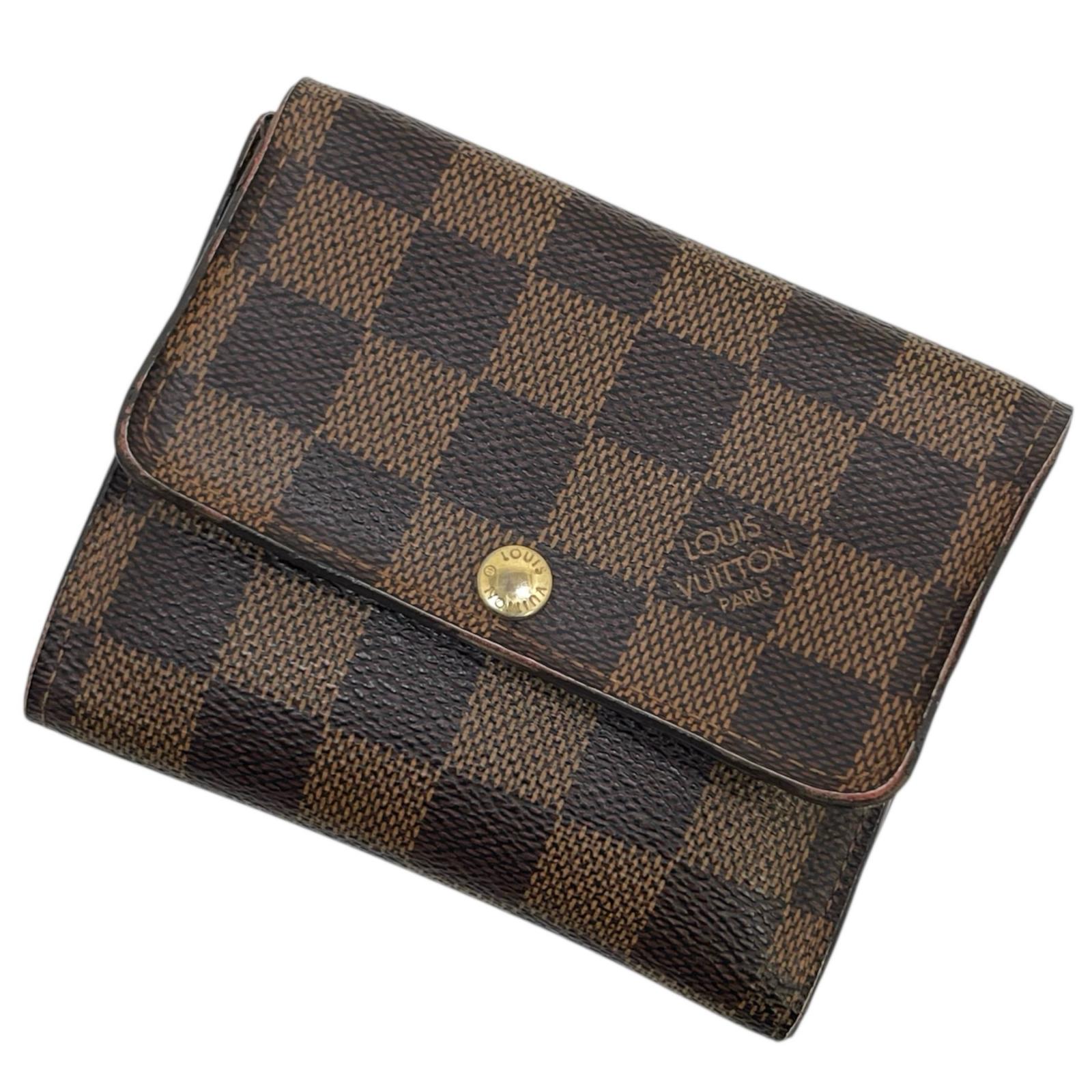 【中古】LOUIS VUITTON | ルイ・ヴィトン ポルトフォイユ アナイス ダミエ 三つ折り金入れ N63242 赤銅色【尾張小牧店】