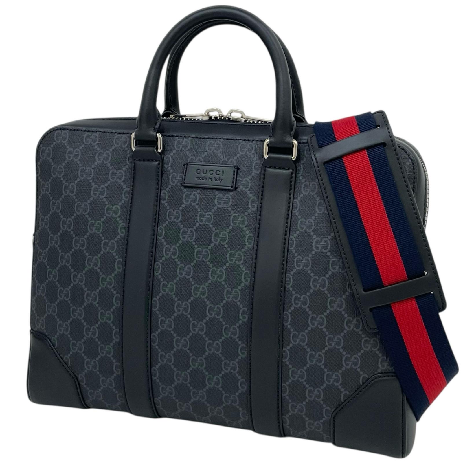 【中古】GUCCI | グッチ GGスプリーム 2way ブリーフ入れもの 商行為御徒面子 474135 黒いこと【尾張小牧店】