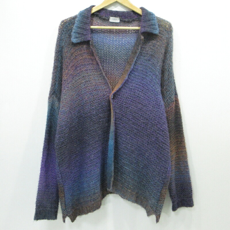 【中古】URU | ウル KNIT CARDIGAN ジレー 24SUK02 マルチ色合い 大きさ：FreeSize【三重中央局】