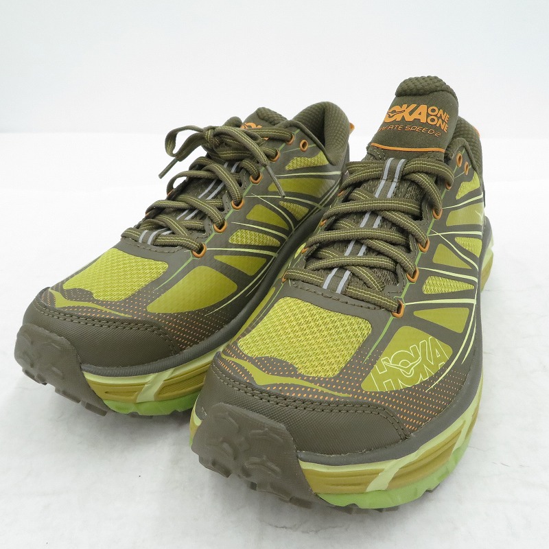 【中古】HOKA ONEONE | ホカオネオネ Mafate Speed 2 \u0027Dark Olive/Golden Ihen\u0027 スニーカー 1126851 DOGL 緑であること 27糎【瀬戸大橋店】