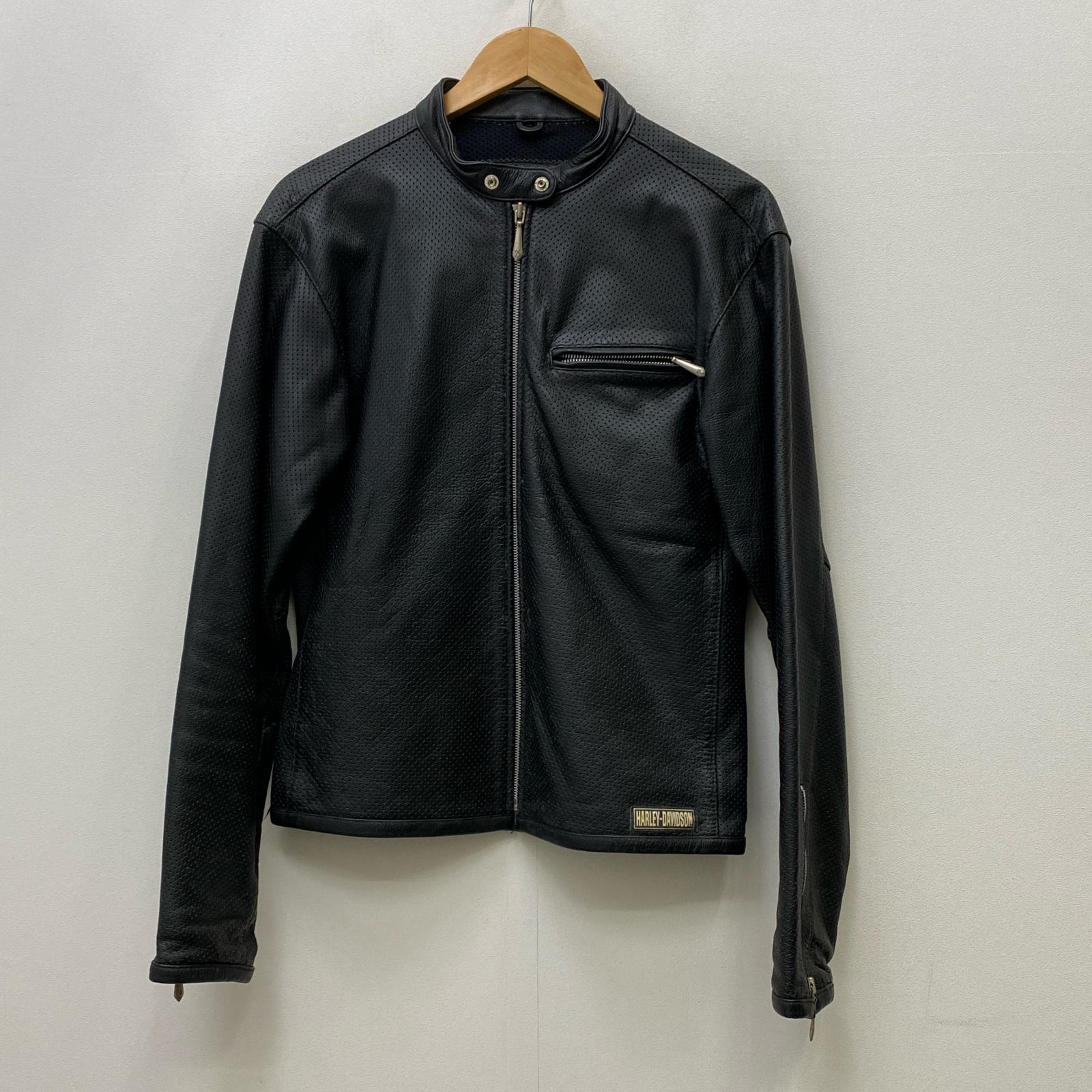 【中古】HARLEY-DAVIDSON | ハーレーダビットソン ライダースジャケット 3001001 ブラック サイズ：L【加古川店】