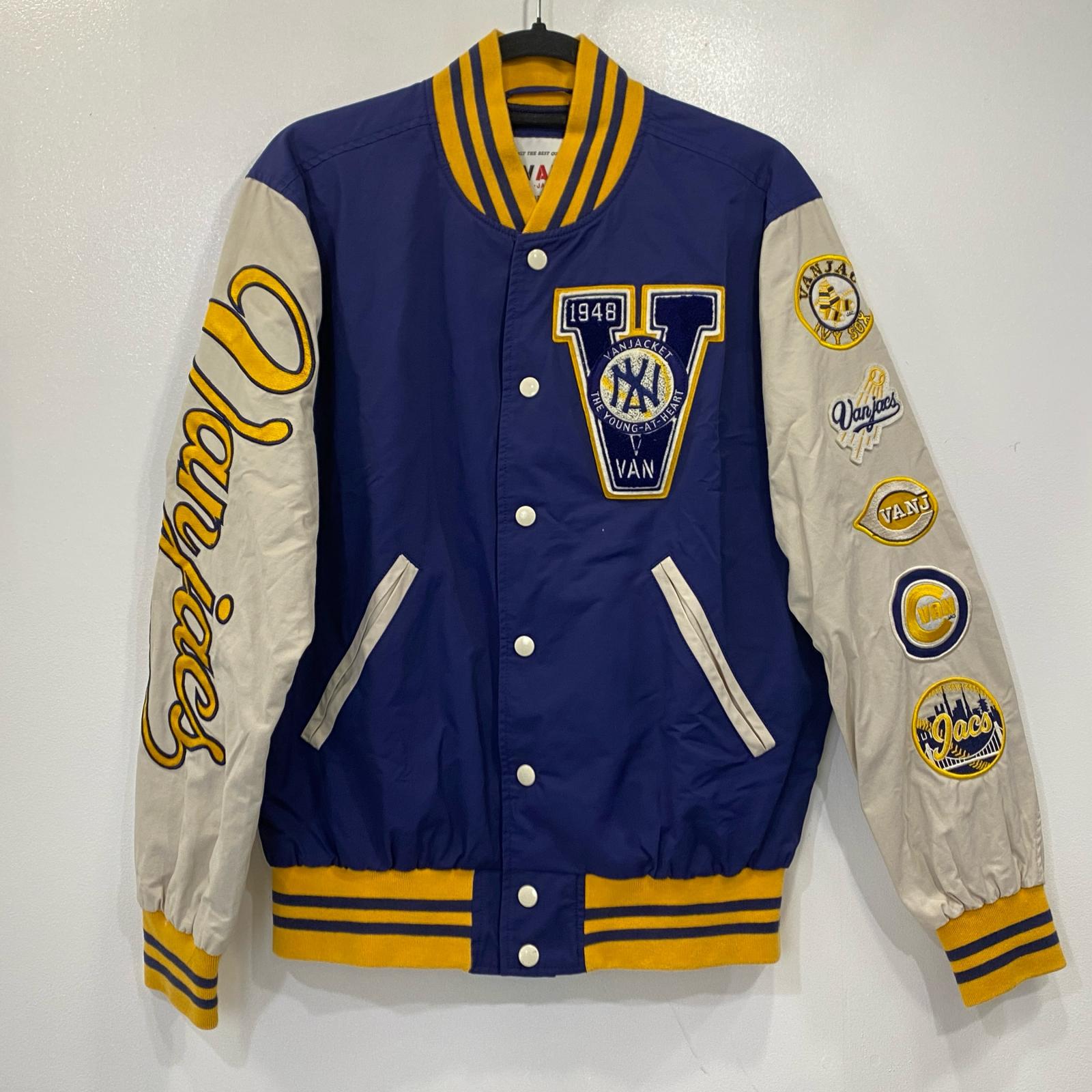 【中古】VAN | ヴァン ベースボールバーシティージャケット スタジャン JC-11015 ブルー サイズ：L【姫路東店】