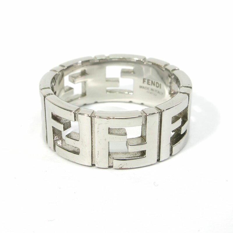 【中古】FENDI | フェンディ 7AJ591B08F0TH0 FFリング / 指輪 カラー：シルバー サイズ：M(約22号)【三重本店】