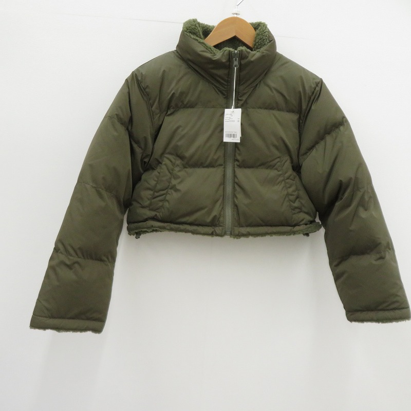 【中古】atmos | アトモス リバーシブルショート 23AW 中綿ジャケット カーキ サイズ：FreeSize【瀬戸大橋店】