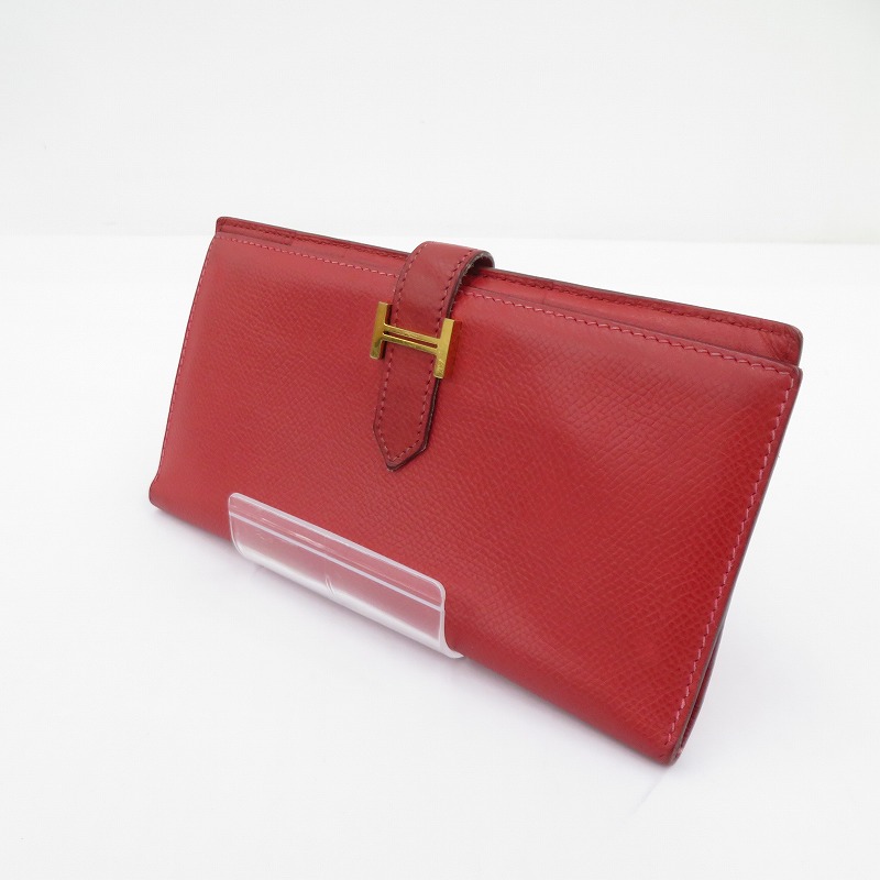 【中古】HERMES | エルメス ベアン 長金入れ 赤いこと【瀬戸大橋店】