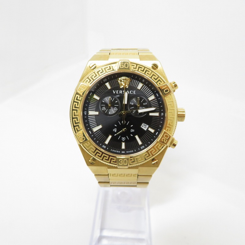 【中古】VERSACE | ヴェルサーチ SPORTY GRECA ウォッチ アナログクオーツ VESO00922 ゴールド【瀬戸大橋店】