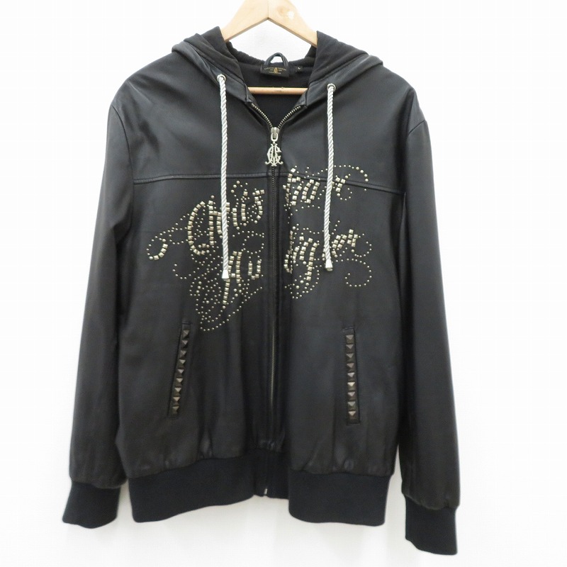 【中古】VINTAGE衣料 | ヴィンテージイリョウ CHRISTIAN AUDIGIER/レザーパーカー レザー 020-063091 ブラック サイズ：L【瀬戸大橋店】