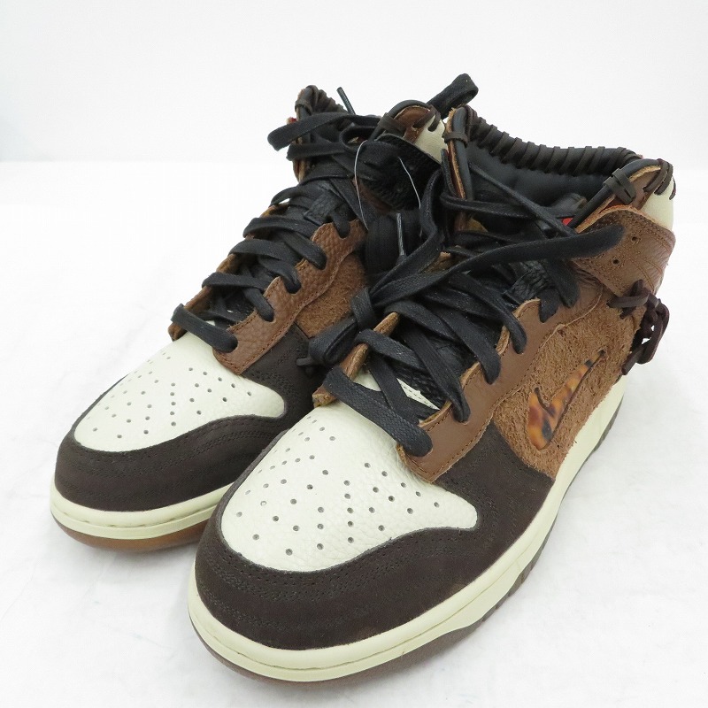 【中古】NIKE | ナイキ ×Bodega Dunk High \u0027Legend Fauna Brown\u0027 スニーカー CZ8125-200 ダンク 赤銅色 27珊【瀬戸大橋店】
