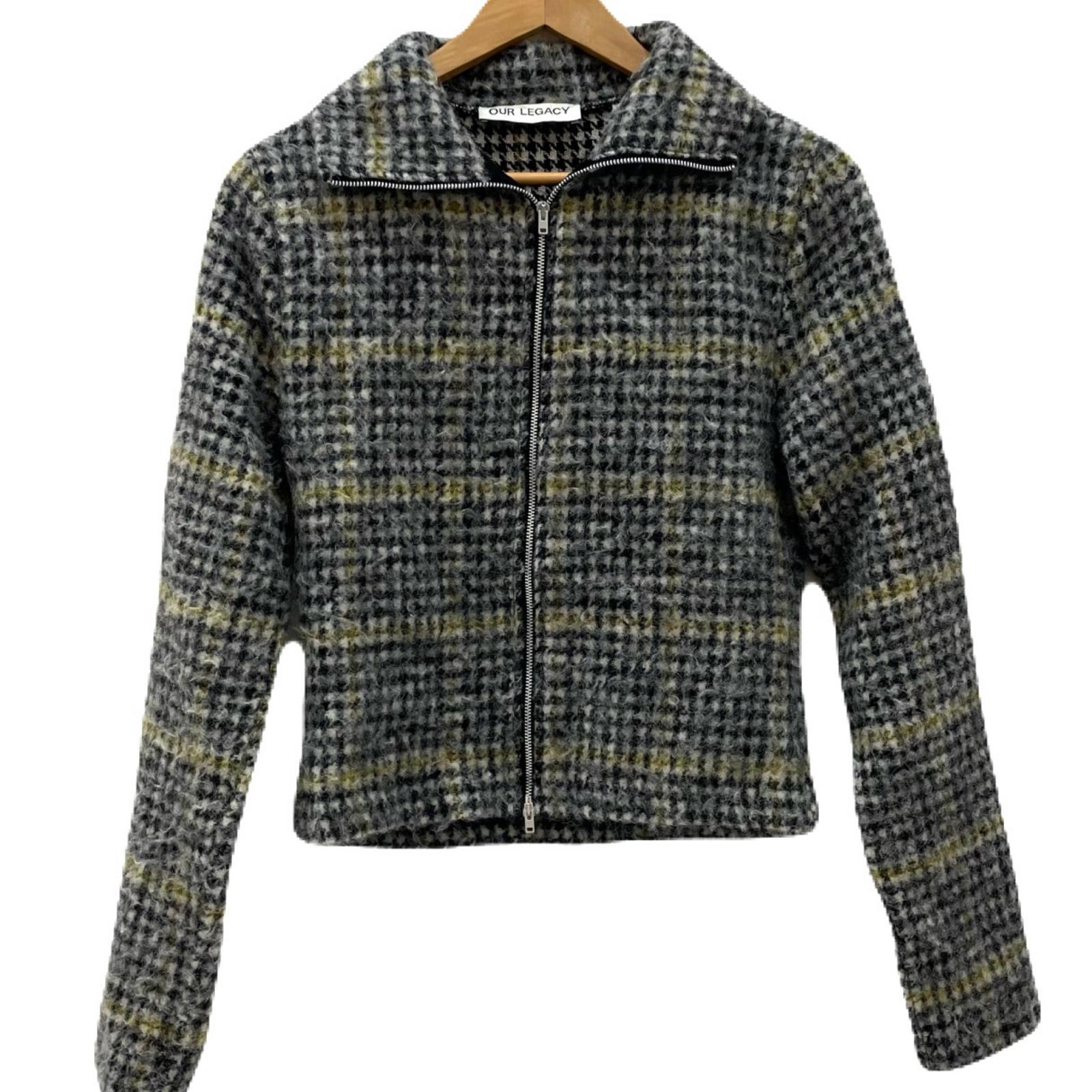 【中古】Our Legacy | アワーレガシー SLIM ZIP LONGSLEEVE チェック柄ジャケット W4236SPH ブラック×イエロー×ホワイト サイズ：38【尾張小牧店】