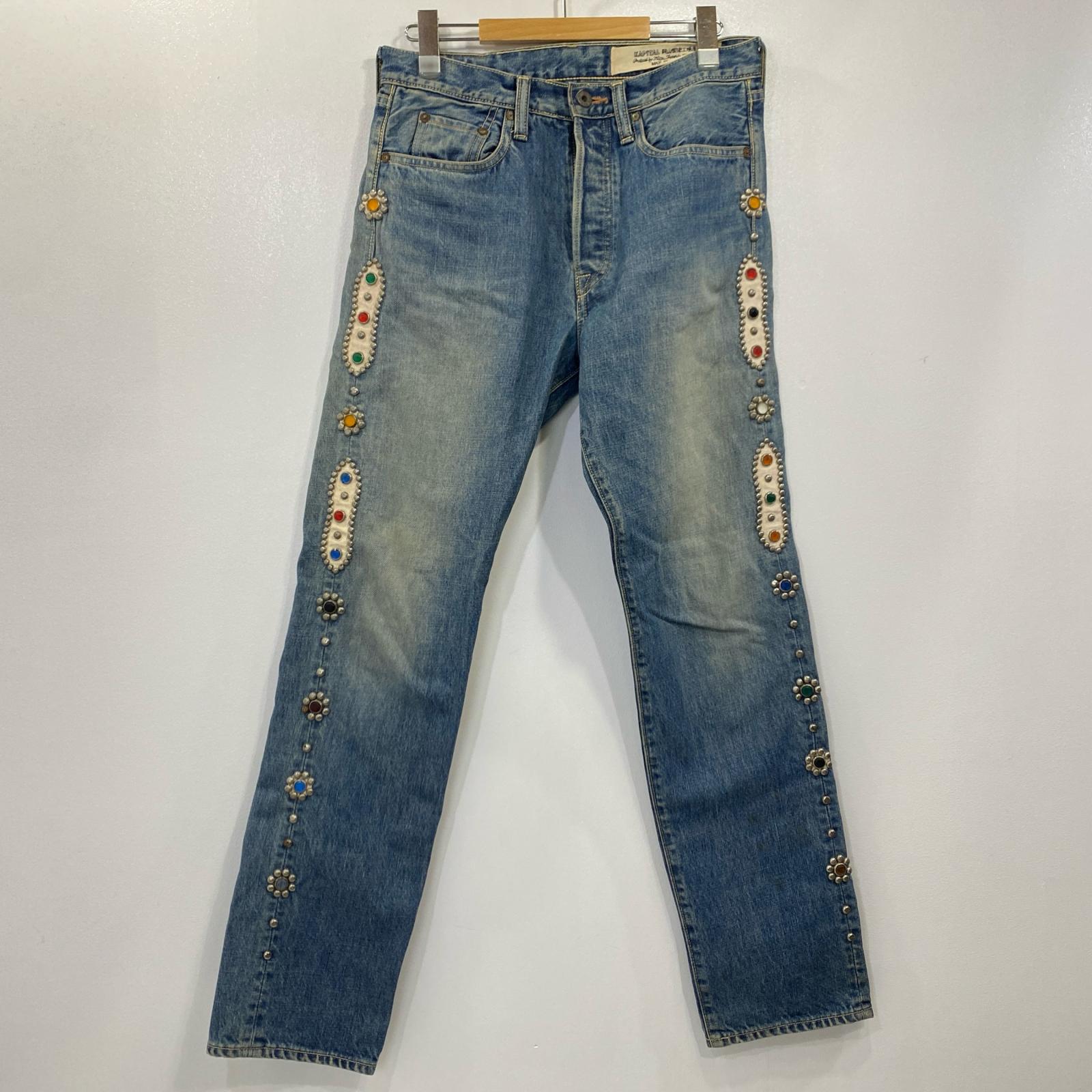 【中古】KAPITAL | キャピタル Monkey Cisco Studs 5 Pocket Denim デニムパンツ K2104LP087 W:30 ブルー【姫路東店】