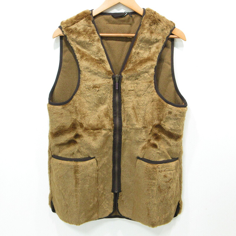 【中古】Barbour | バーブァー FUR LINER ファーライナー フリースライナーベスト リバーシブル 242MLI0035 ブラウン サイズ：40【三重本店】