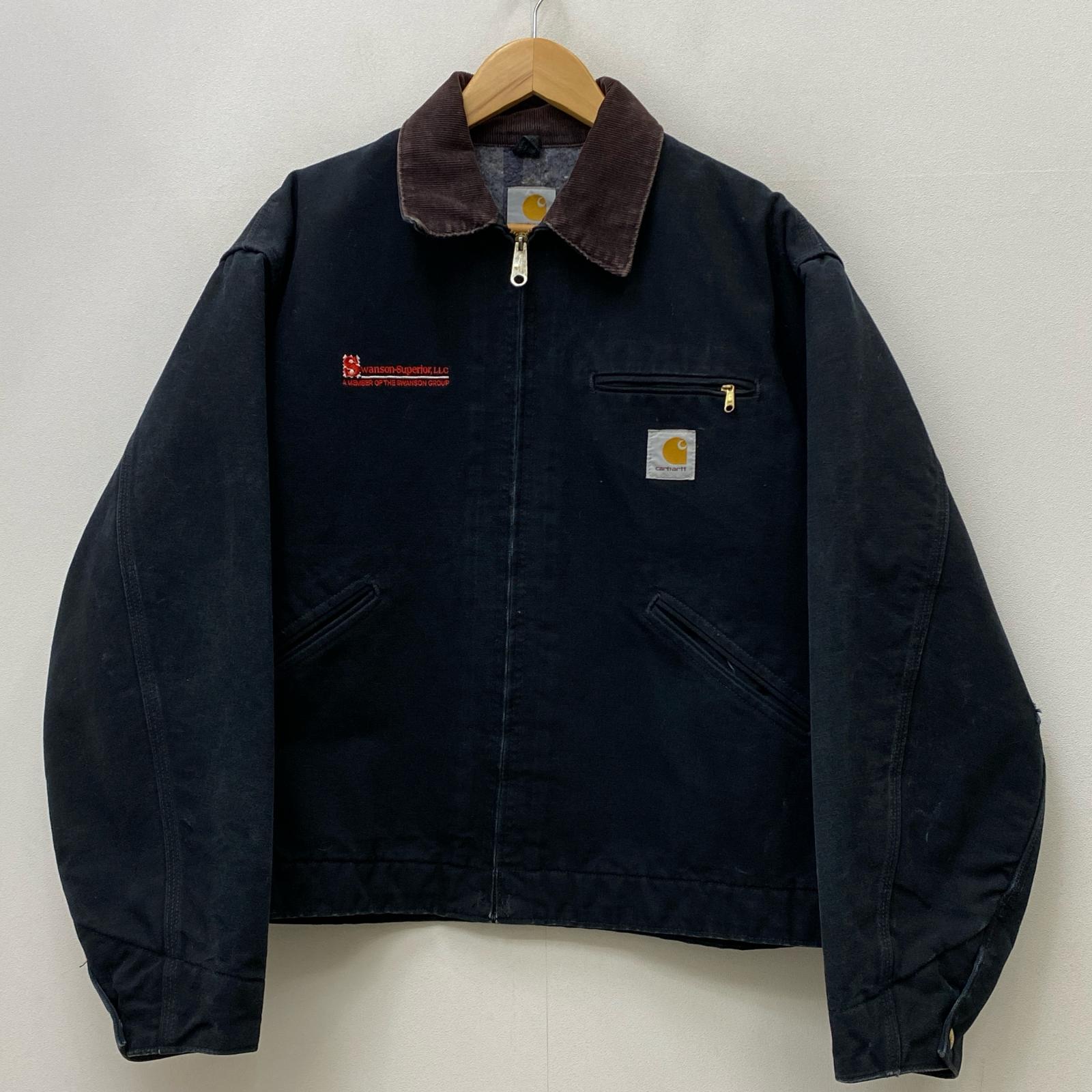 【中古】Carhartt | 鉄道車両ハート形 Detroit Jacket 上衣 J01 黒いこと 大いさ：48【加古川店】 ブルゾン-ウェア-ゴルフ