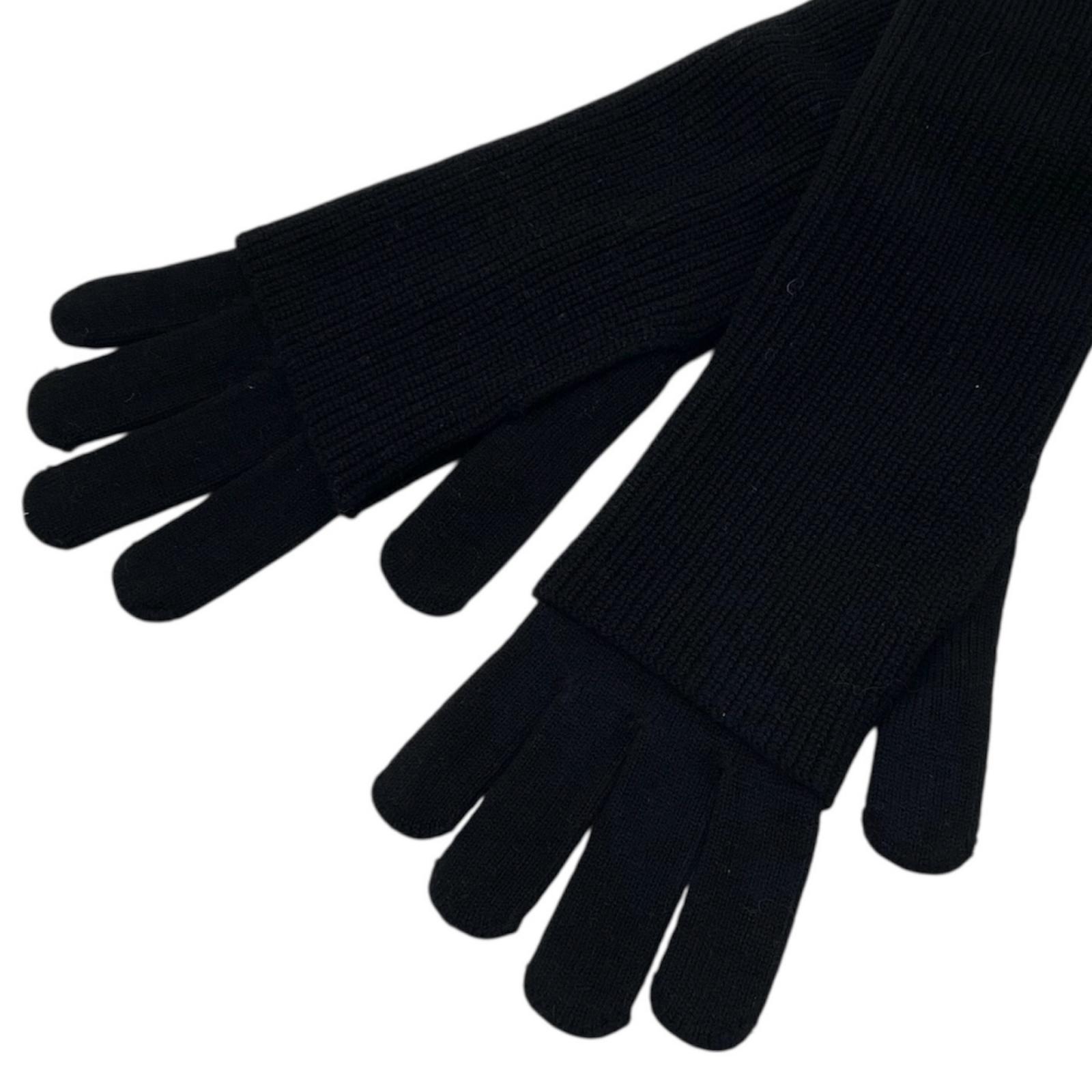 【中古】Graphpaper | グラフ記録調査報告 Mercerized Fine Wool Knit Layered Gloves グローブ アームウォーマー GL253-90467 黒いこと【尾張小牧店】【専】