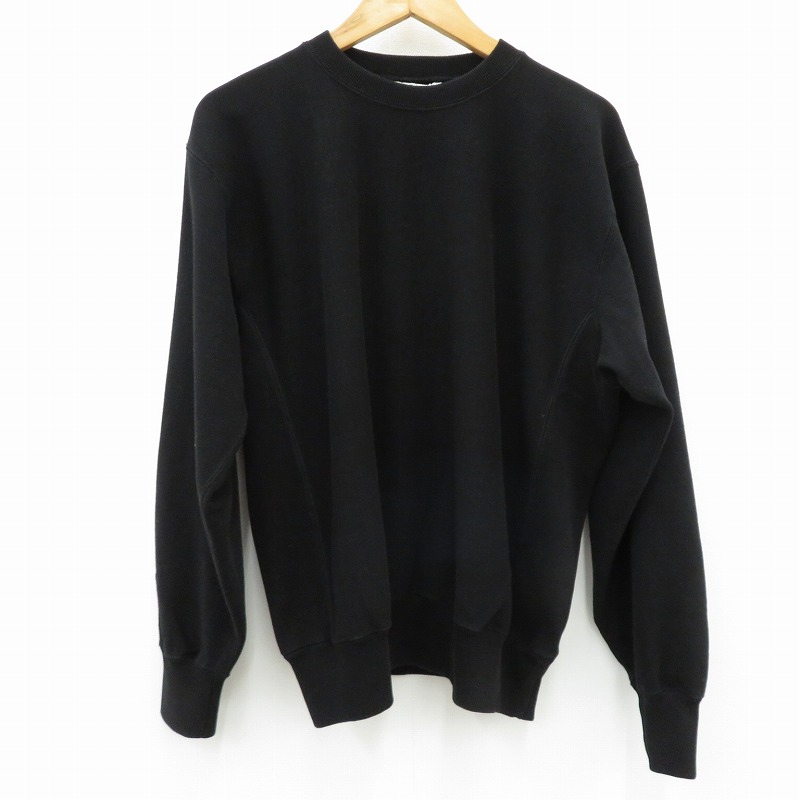【中古】AURALEE | オーラリー SMOOTH SOFT BD SWEAT P/O スウェット A26SP0TU ブラック サイズ：4【瀬戸大橋店】