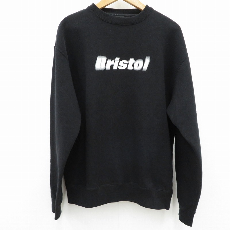 【中古】FCRB | エフシーアールビー BLURREDLOGOCREWNECKSWEAT 流汗 242094 黒いこと 大きさ：L【瀬戸大橋店】